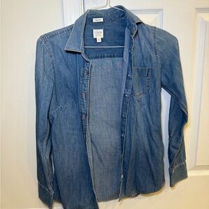 J. Crew Light Blue Denim Top